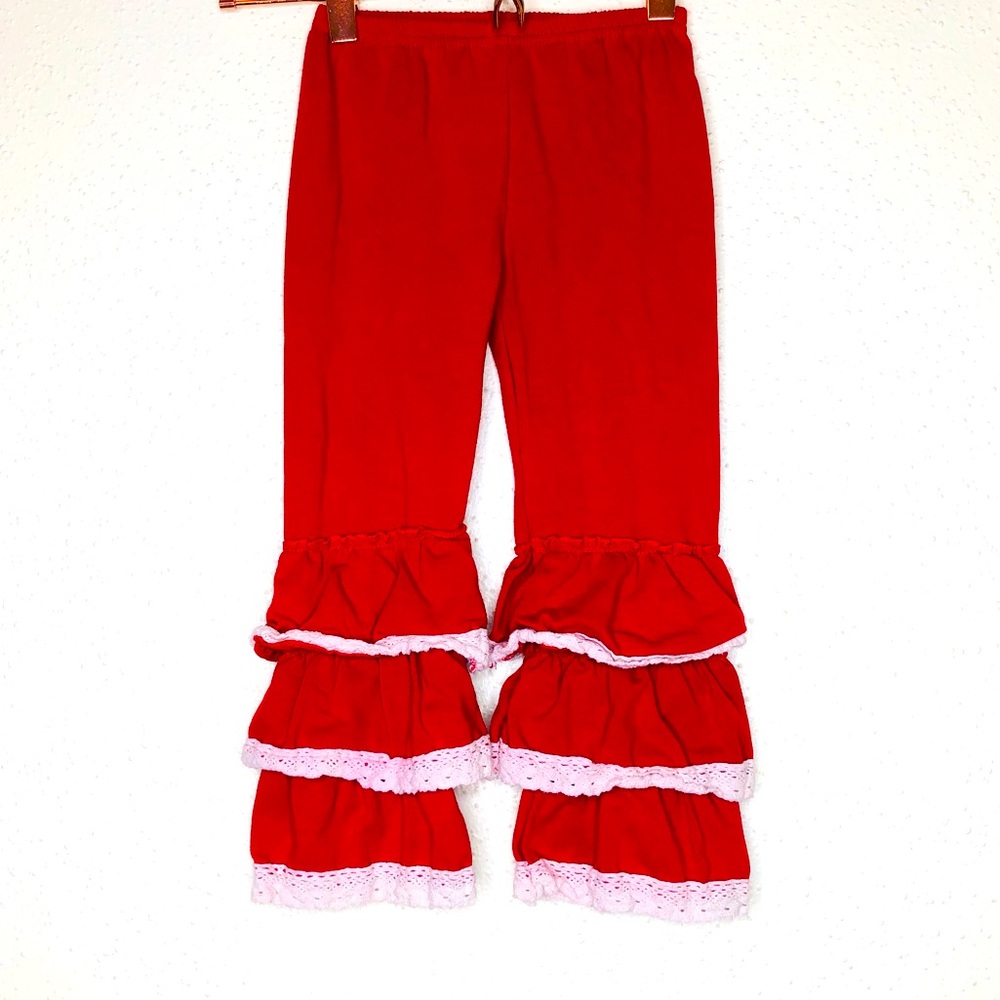 Tutu & Lulu Red Ruffle Pants